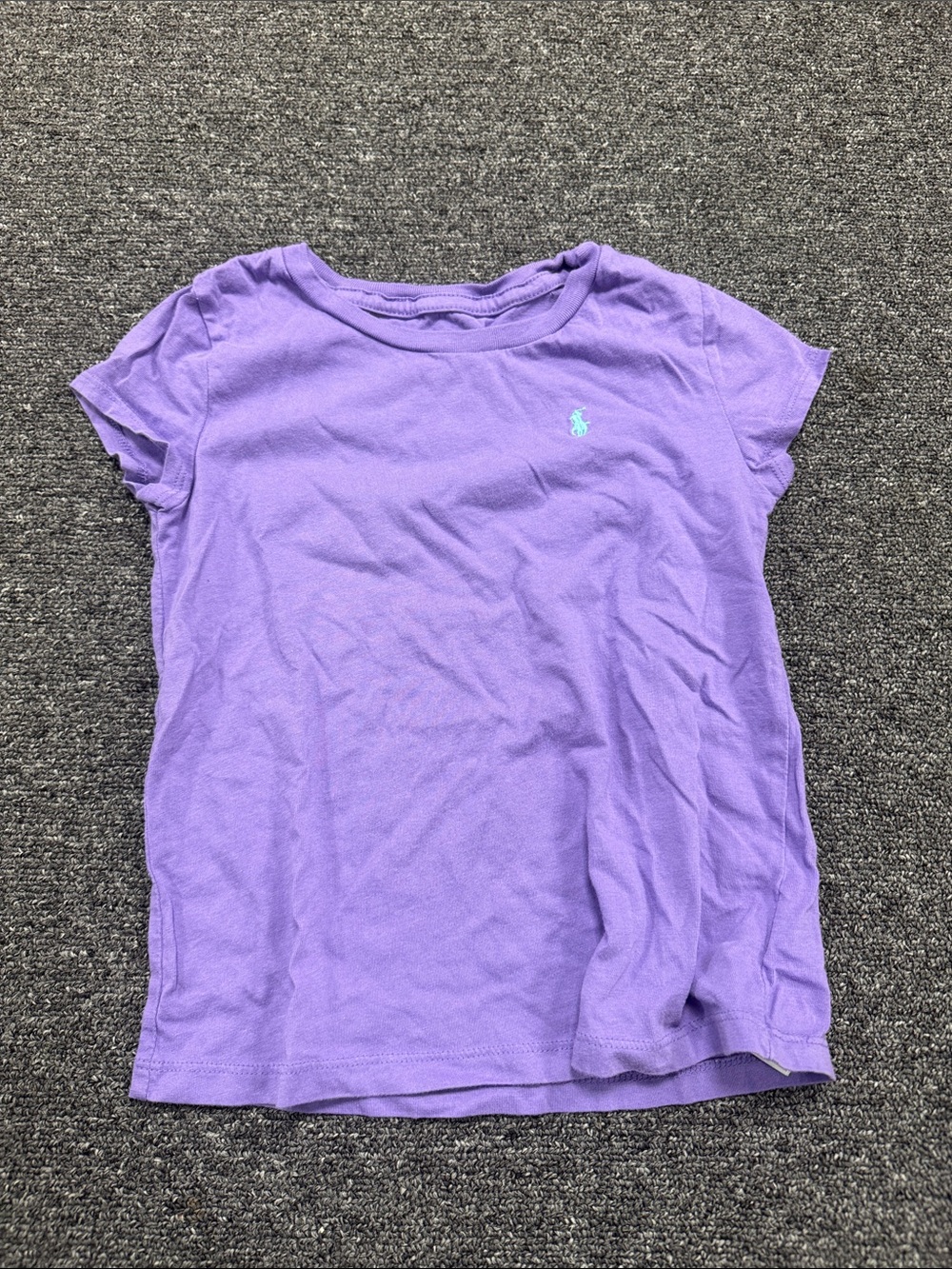 Ralph Lauren Girls' Lavender Crew Neck Polo Tee